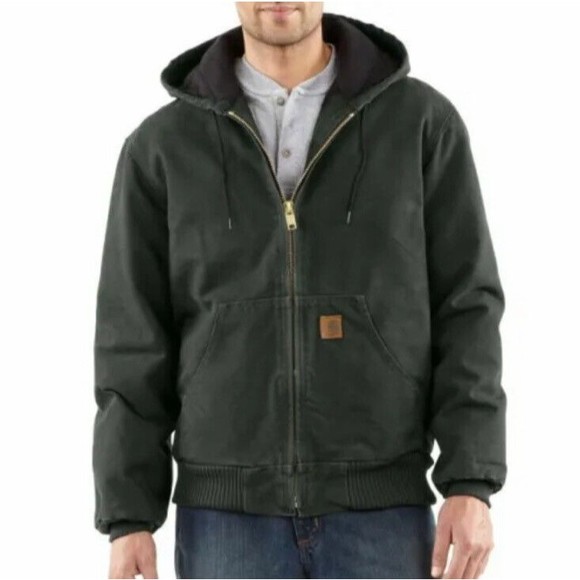 NWT Men's Carhartt J130 Sandstone Active Jacket Quilted Flannel Lined 4XL - Picture 1 of 7